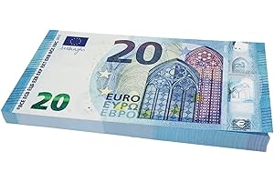 SCRATCH LOVER Scratch Cash 100 x € 20 Euro Money to Play (Tamaño Aumentado al 125% en comparación con el Dinero Real)