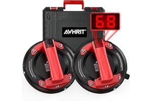 Avhrit Ventouse Carrelage Électrique, 2x Ventouse Vitre Professionnelle avec Écran LCD, Charge Maximale 270 kg, 20cm Industriel à Ventouse Pour Les FenêTres, Le Verre, Les Tuiles Et Le Granit