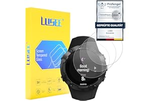 Lusee 3 Pack Universal Watch Screen Protector [Round, Diameter 38mm] Tempered Glass Anti Scratch/Anti Fingerprint [9H Hardness] [HD Clear] [Case friendly]