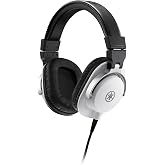 Yamaha HPH-MT5 st&uuml;dyo kulaklığı, katlanabilir monit&ouml;r kulaklığı, 3 m kablolu ve 6,3 mm standart stereo adapt&ouml;r fişli, beyaz