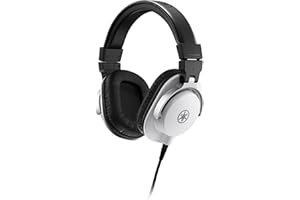 Yamaha Słuchawki studyjne HPH-MT5 – składane słuchawki monitorowe z kablem 3 m i standardową wtyczką adaptera stereo 6,3 mm, białe