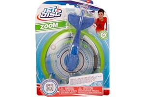 Jet Disc Zoom Verde, Divertido Juego al Aire Libre, Lánzalo como un Disco y Observa cómo Planea por el Cielo como un Avión, Juguete para Niños y Niñas a Partir de 6 Años en Adelante