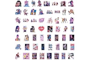 LONNALEE 110 pcs Autocollants Kpop Stickers Kpop Merch Rumi Mira Zoey Stickers Saja Boys Jinu Derpy Cat Sticker Autocollants en vinyle imperméables pour adolescentes