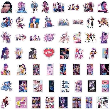 61Pcs Autocollants K-pop Demon Hunters - Stickers Vinyle Imperméables
