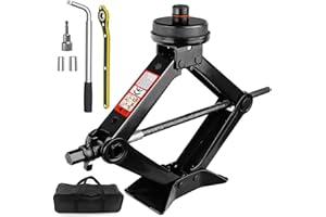 CHENGPI Max 2.5T Cric per Auto con Manovella per Tesla, Cric a Carrello Con Cricchetto, Accessori Multipli, Cric a Forbice per Auto, Suv, Monovolume