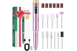 BELOVING Nagelfräser Kabellos, Fräser für Gelnägel, Elektrische Nagelfeile Tragbar Nail Drill, 11 in 1 Maniküre Set Elektrisch für Semi Permanent, Naturnägel und Nagelhaut, Ideal für den Hausgebrauch, Violet