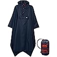 Mac in a Sac Poncho - Packable Waterproof Cape for Men & Women - Lightweight, Windproof & Breathable Rain Jacket with Hood & Cycle Wrist Straps