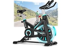 ‎ADVAMSOLER Advamsoler Heimtrainer Fahrrad, Ultra-Leiser Ergometer Heimtrainer mit Magnetwiderstand, Indoor Hometrainer Spinning Bike für Cardio-Training zu Hause, Bis 160 KG