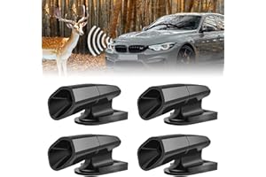 VBGURR 4Pcs Deer Whistles for Cars, Car Deer Warning Pipe, Ultrasonic Deer Whistles for Car Gadgets Vehicles, Motorcycles(Black)