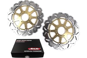 Arashi Rotores Disco de Freno Delantero para SUZUKI Hayabusa GSXR 1300 1999-2007/TL1000R 1998-2003/TL1000S 1997-2001 Accesorios Moto GSX-R1300 GSX-R GSXR 1300 Oro 2004 2005