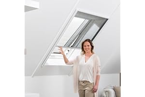 ‎EMPASA empasa Insektenschutz Fliegengitter Dachfenster Plissee Master Alurahmen, individuell zuschneidbar, als Selbstbausatz