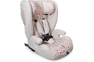 My Babiie MBCS75 Toddler to Booster R129 Child Car Seat - ISOFIX with Top Tether, Harness, 76-150cm (Approx. 9-36kg, 15 Months - 12 Years), i-Size, Group 1/2/3, Adjustable, Forward Facing - Pink