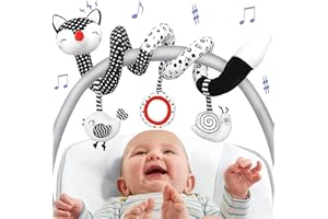 SIRECAL Giocattolo a Spirale per Passeggino - Carrozzina Impiccagione Sonagli con Lettore Musicale Giocattolo Sensoriale Spirale Carrozzina attività per Neonato Bambini Ragazzi Ragazze 0 3 6 9 12 Mesi