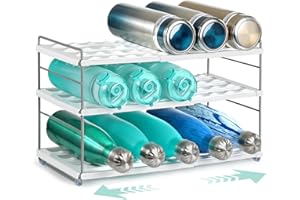 ‎JUPELI JUPELI Flaschen Organizer verstellbar – Flaschenhalter & Flaschenregal für Wasserflaschen, Thermosflaschen –Weinregale, Flaschenaufbewahrung für Kühlschrank, Küche & Schrank