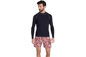 Mountain Warehouse Mens Long Sleeves Rash Vest - Quick Drying Rash Guard, Prevents Chafing, UPF50+ Sun Protection with Flat Seams - for, Swimming & Surfing
