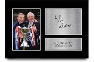 HWC Trading A4 Ally McCoist & Walter Smith Rangers Gifts Printed Signed Autograph Picture for Football Fans and Supporters