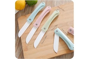BOXWIZARD Coltello da Frutta Pieghevole Portatile Coltello da Frutta in Ceramica per Cucina Domestica (Blu)