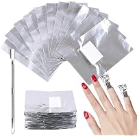 100 Stück Nagelfolien-Entferner – Mit Wattepads Für Gel-Nagellack (Aluminiumfolie, Einfach In Der Anwendung)