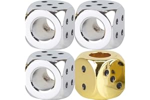 LK TREND & STYLE Glutkiller aperto su entrambi i lati per posacenere – cancellare le braci della sigaretta in pochi secondi (set di 4 dadi (3 cromati + 1 oro))