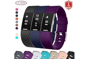 FunBand® Correa para Fitbit Charge 2, Edición Especial Soft Silicona Deportes Recambio de Pulseras Ajustable Reemplazo Accesorios para Reloj Fitbit Charge 2 Pulsera de Actividad Pequeño y Grande