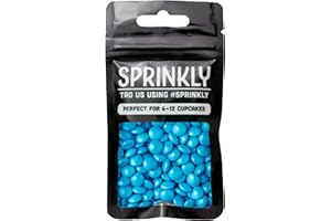 simply topps Coloured Milk Chocolate Beans - 30g or 100g - Cake, Cupcake & Cookie Decoration Sprinkles (Baby Blue, 30g)