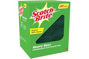 Scotch Brite 3M Lot de 20 tampons à récurer ultra résistants 15,2 x 22,9 cm