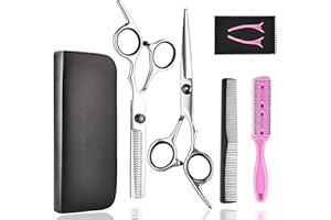 Hairdressing Scissors Hair Thinning Shears, Fcysy Professional Barber Hairdresser Scissors Set for Cutting Hair for Women Men