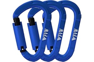 RIGINADO Karabiner Klettern Kletterausrüstung,UIAA-Zertifiziert 25KN Auto Locking Kletterkarabiner Clips für Hängematten, Schaukel, Locking Hundele
