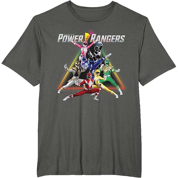 Maglietta Uomo Power Rangers Red Ranger – Cosplay Ufficiale, Manica Corta, Girocollo, Stampa Oversize Con Lamina
