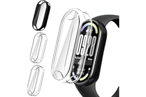 iVoler 3 Stücke Hülle mit Schutzfolie für Xiaomi Smart Band 10 (Nicht für Ceramic Edition) Vollständige Abdeckung Stoßfest Kratzfest Schutzhülle Dünne Weiche TPU Displayschutz Case, 2 Klar + 1 Schwarz