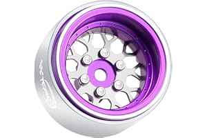 TCRC 4PCS Grade 5 Titanium Wheel Face Aluminum 1.0 Inch Wheels Hubs for 1/24 Axial SCX24 TRX4M FCX24 Redcat Ascent-18 1/18 RC Crawler Car Upgrade Parts