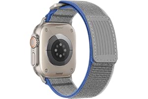 HITZEE Pasek do zegarka Apple Watch 49 mm, 45 mm, 44 mm, 42 mm, miękki nylonowy pleciony pasek na rzepy, regulowany, sportowy pasek zaprojektowany do Apple Watch Ultra 2, serii 9, 8, 7, SE, 6, 5, 4,