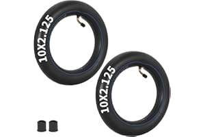 MTATCN 10x2.125 Chambre à Air 10x1.95/2.0/2.125 Compatible avec Balance Électrique Scooter Le Vélo d’Enfant Trike deVélo Tricycle Poussette Tube de Pneu avec Valve Coudée à 45° 2 Pack