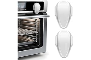 JOZMMZEOOA Seguridad Protector Horno,2 Piezas Seguridad Niños Cerraduras Protector Estufa Puertas Cerradura Seguridad Cierre Perillas Dobles con Adhesivo,para Puertas Hornos Niños Protectores (Blanco)