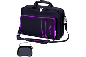 omarando Estuche de Transporte para Consola de Juegos,Compatible con PS5 o PS5 Slim,Bolsa de Transporte de Viaje para Controlador de Juegos y Accesorios,Caja Protectora de Controlador incluida