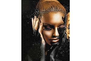 Artnapi Dipingere con i numeri, adulti con cornice, dipinta a mano, luce e oscurità, kit per principianti e adulti, set con colori acrilici e pennelli, tela da 40 x 50 cm, ideale come regalo