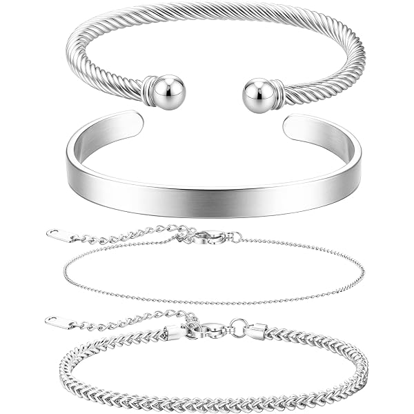 Bracciale Con Maglia A Specchio Serpente Piatto 3 Mm Acciaio Inox304 Dorato X16cm