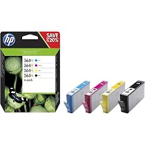 Lot De 5 Cartouches D'encre Compatibles HP 364 XL - Avec Puce, Multicouleur