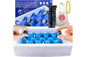 Snarflun Gioco di Scacchi Magnetici,Divertente Gioco Magnetico Da Tavolo,Gioco da tavolo a scacchi con pietre magnetiche,Magnetic Gioco da Tavolo,Magnetic Chess Game,per Riunioni di Famiglia e Viagg