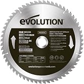 Evolution Power Tools - 255mm thin wood blade, cross cut saw blade, designed for a cleaner finish, circular saw disc