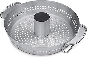 Weber Support à volaille en Acier Inoxydable pour Gourmet BBQ System/Cuisson juteuse du Poulet ou de la Dinde, Compatible Lave-Vaisselle – Argent (8838)
