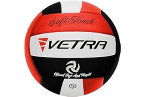 VETRA Volleyball Soft Touch Volley Ball Official Size 5 Outdoor Indoor Beach Gym Game Ball New
