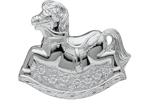 WIDDOP AND CO Christening Gifts. Girls Silver Rocking Horse Money Box