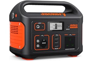 Jackery Portable Power Station Explorer 500, 518Wh Outdoor Backup Mobile Lithium Battery Pack with 230V/500W AC Outlet for holiday RV Camping, Outdoor Adventure, Emergency