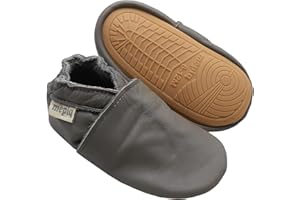 mepiq Krabbelschuhe Baby Lauflernschuhe lederpatschen Jungen Mädchen Weicher Leder Kleinkind Rutschfeste Lederschuhe 6-24 Monate
