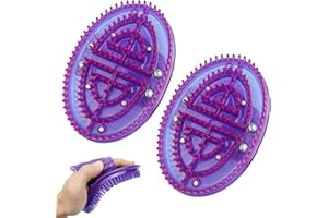 HEOUCH 2 Pezzi Professional Meridian Brush, Spazzola da Massaggio per il Corpo, Spazzola Meridiana Ergonomica, Relax per Tutto Il Corpo, Pettine da Massaggio, Testa del Pettine Meridiano