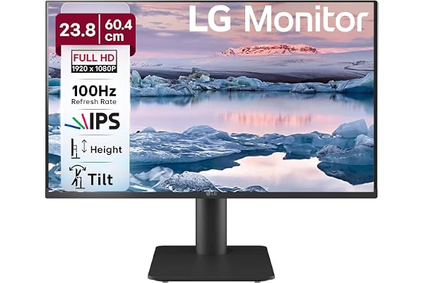 LG 24MS550 60.4 cm (23.8 Inch) FHD (1920x1080) IPS PC Monitor with 100Hz, 5ms (GtG), Flicker Safe & Reader Mode, 2xSpeakers,