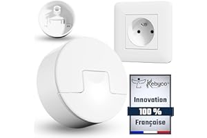 NOUVEAU Cache Prise Bébé FRANÇAIS Automatique - Universel - KEBYCO Paris - [16 Pcs] - Sécurité Electrique Enfant - Sans Adhésif - Sans Clef - Anti Poussière - Étanche - Invention Française