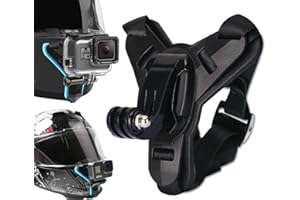 LANDSCAPE LIGHTS2K CaméRa Support Casque Moto Attache Casque Moto Clip Pour Bandeau De CaméRa De Sport Harnais De CaméRa D'Action Support Casque VéLo Support Casque Compatible Avec La Plupart Des CaméRas D'Action Noir