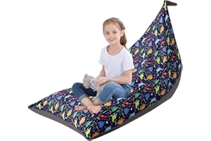 KOLACEN Kinder Sitzsack Kuscheltier Aufbewahrung Sitzsack Kinder Spielzeug Stofftier Sitzsack Kinderzimmer Kinderliege Sitzsäcke Faltbar Große Kapazität Kindercouch für Kinder Erwachsene Dunkelblau